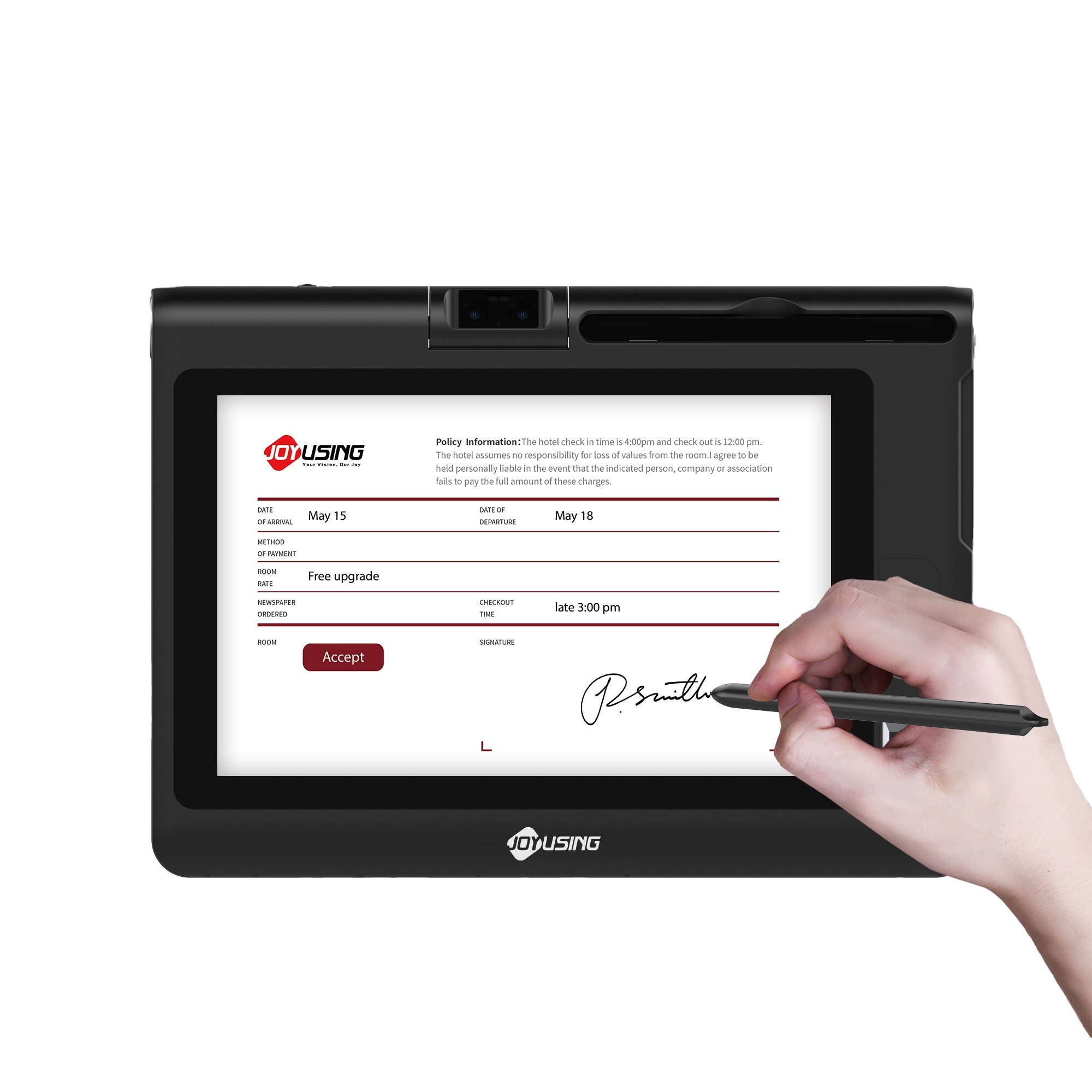 Digital Signature Pad - 10.1인치 디스플레이, 스마트 카드 리더기 및
