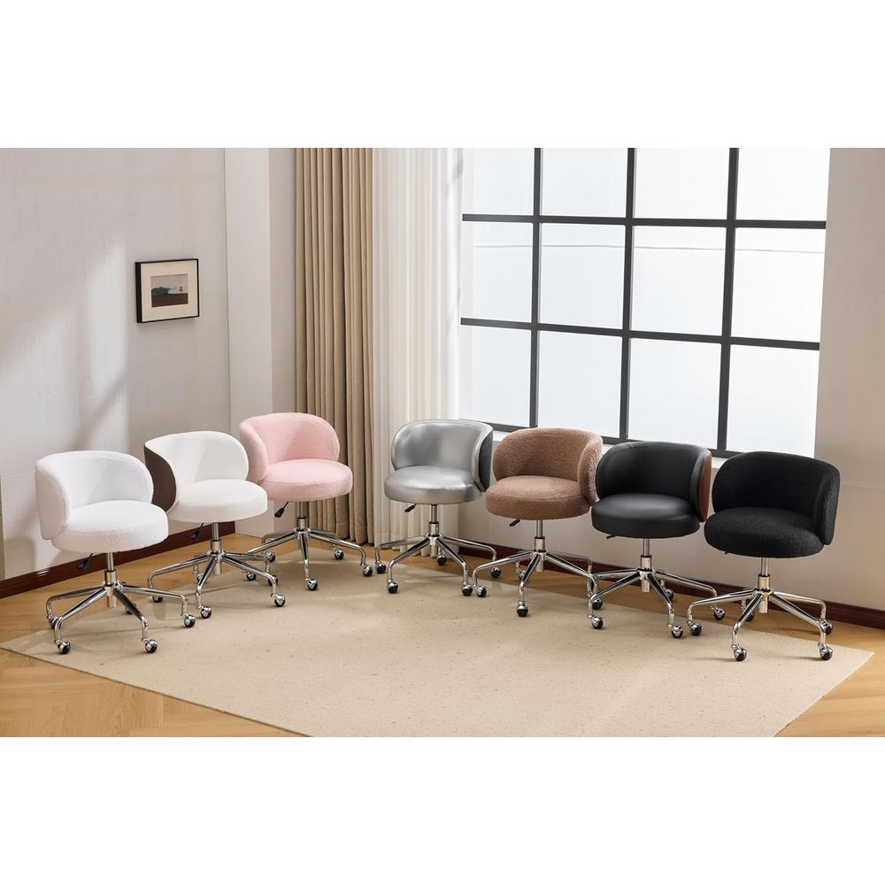 바퀴가 달린 컴팩트한 회전식 책상 의자, 인체공학적 낮 - Office Tech Room 리뷰 및 가격